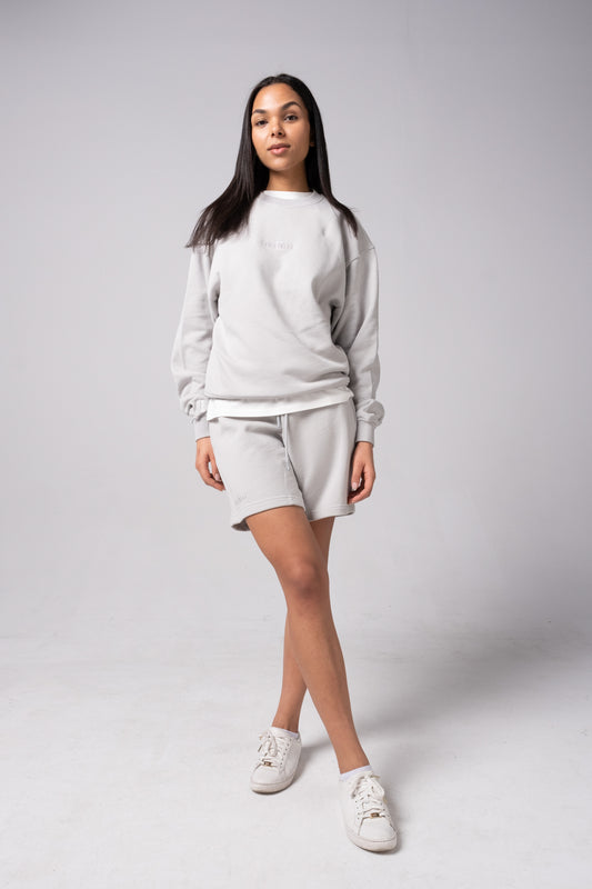 2FRATELLI Oversized Sweatshirt light grey Women - 2FRATELLI
