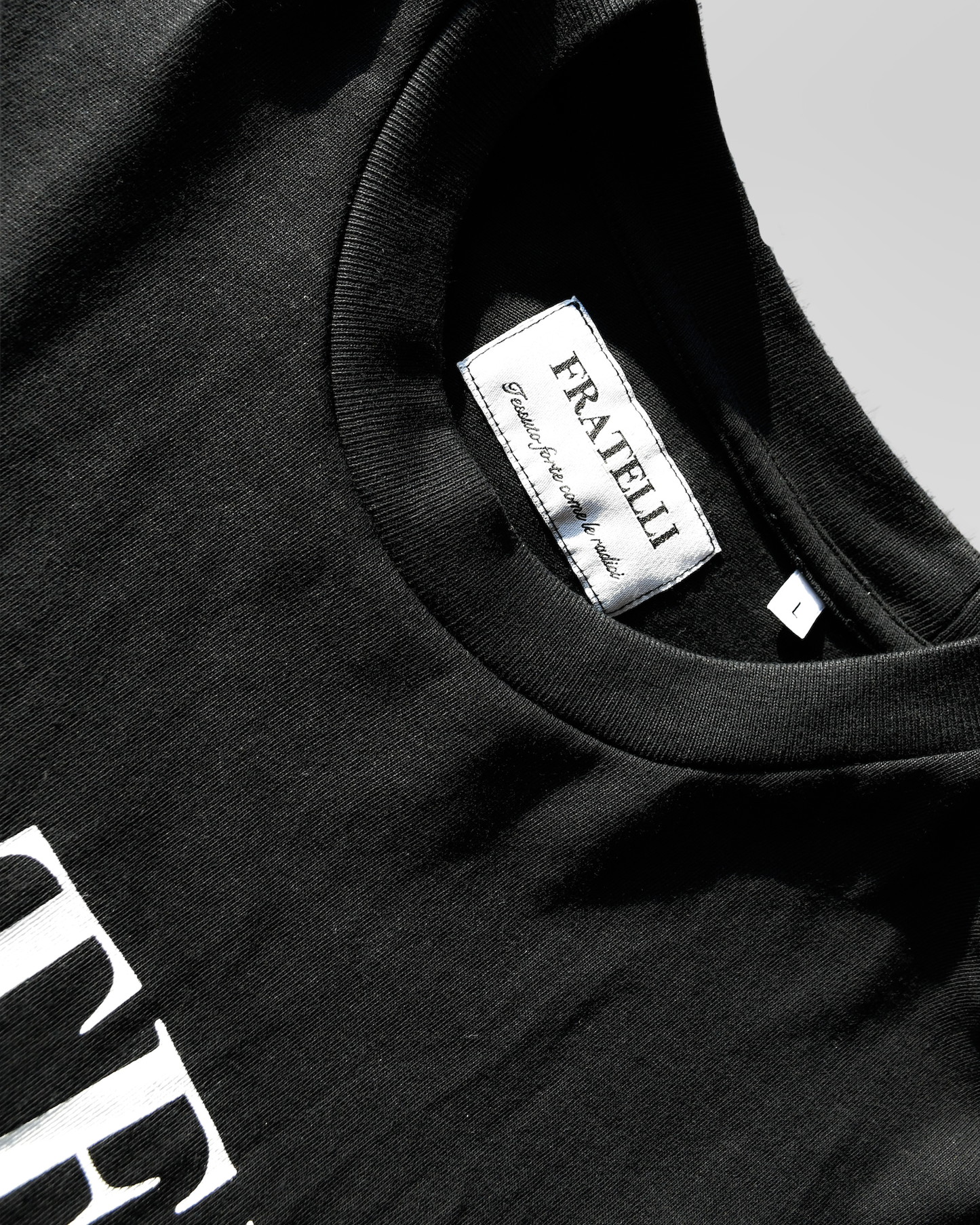 2FRATELLI Oversized front print T-Shirt black (unisex) - 2FRATELLI