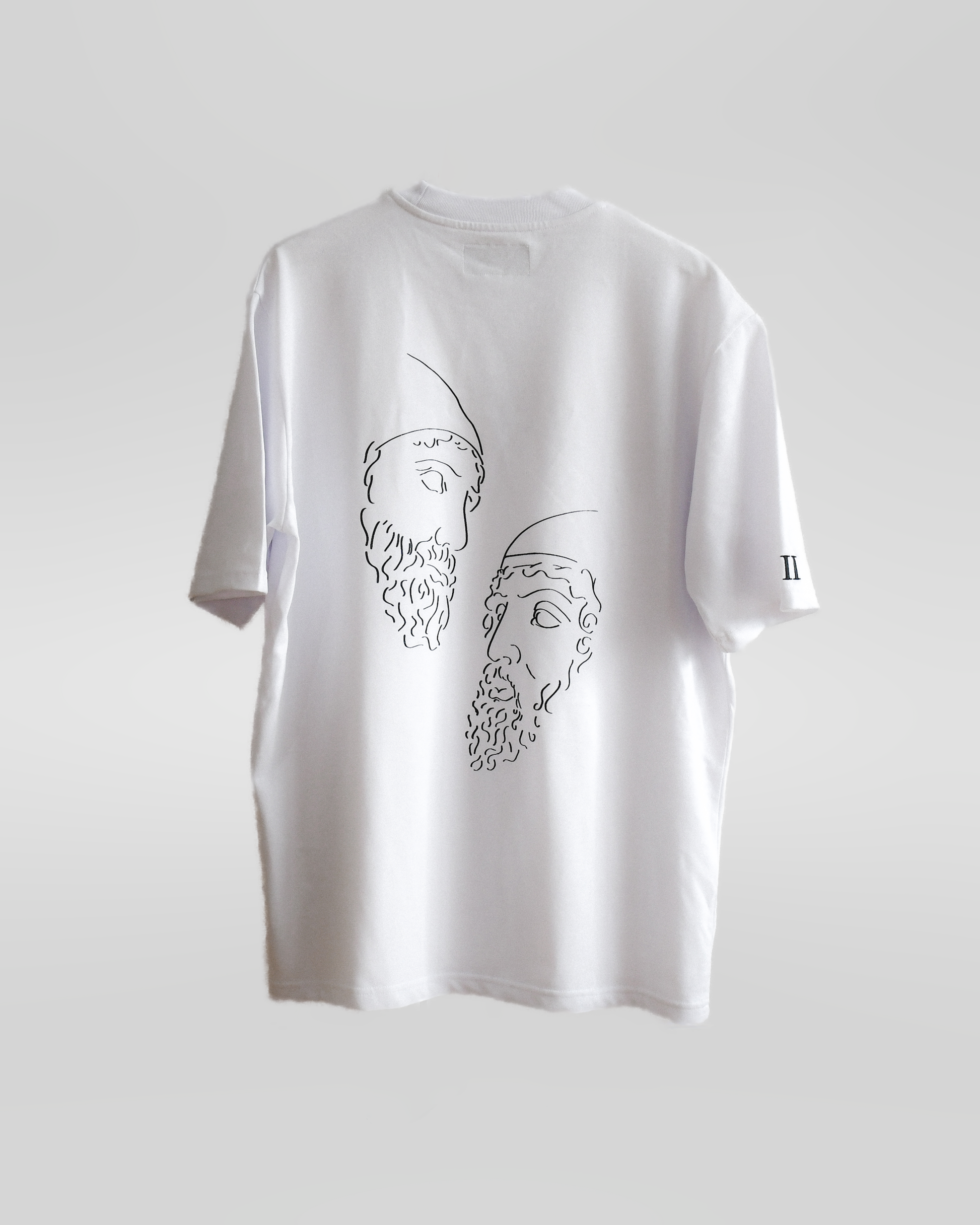 2FRATELLI Oversized front&back print T-Shirt white (unisex) - 2FRATELLI