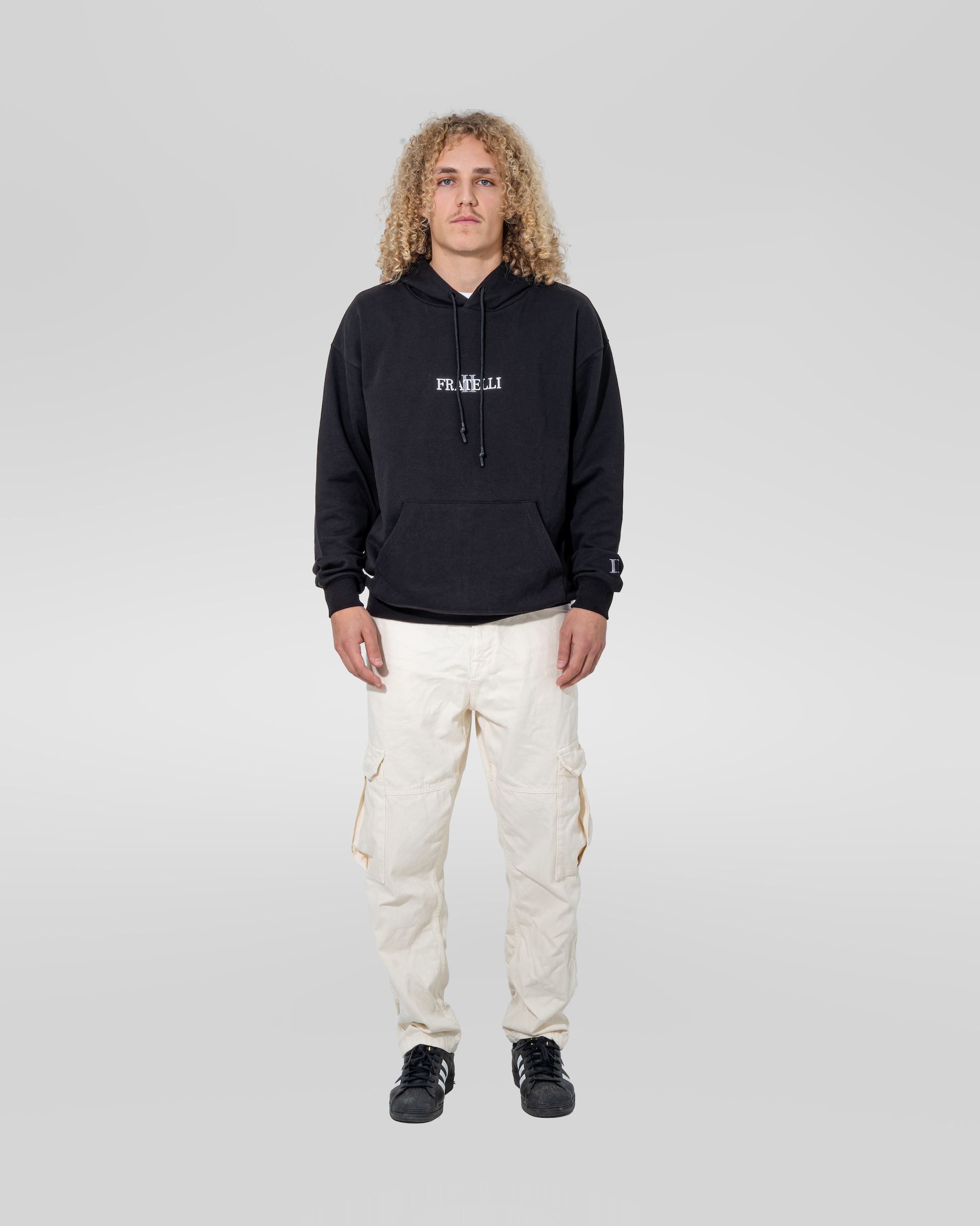 2FRATELLI Oversized Hoodie "Bronzi" schwarz men (unisex) - 2FRATELLI
