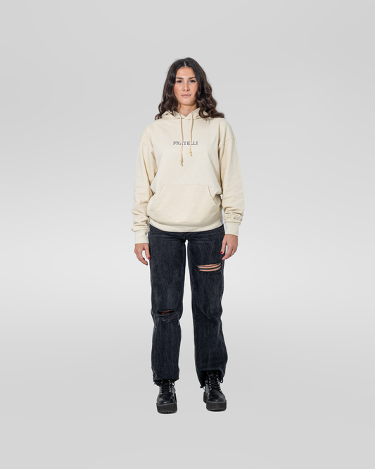 2FRATELLI Oversized Hoodie "II" beige women (unisex) - 2FRATELLI
