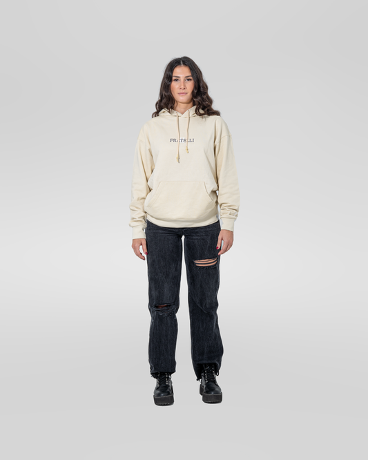 2FRATELLI Oversized Hoodie "II" beige women (unisex) - 2FRATELLI