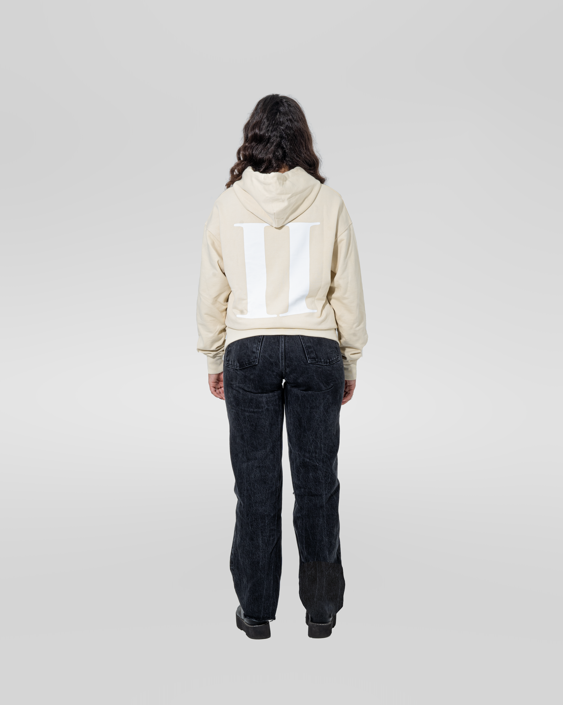 2FRATELLI Oversized Hoodie "II" beige women (unisex) - 2FRATELLI