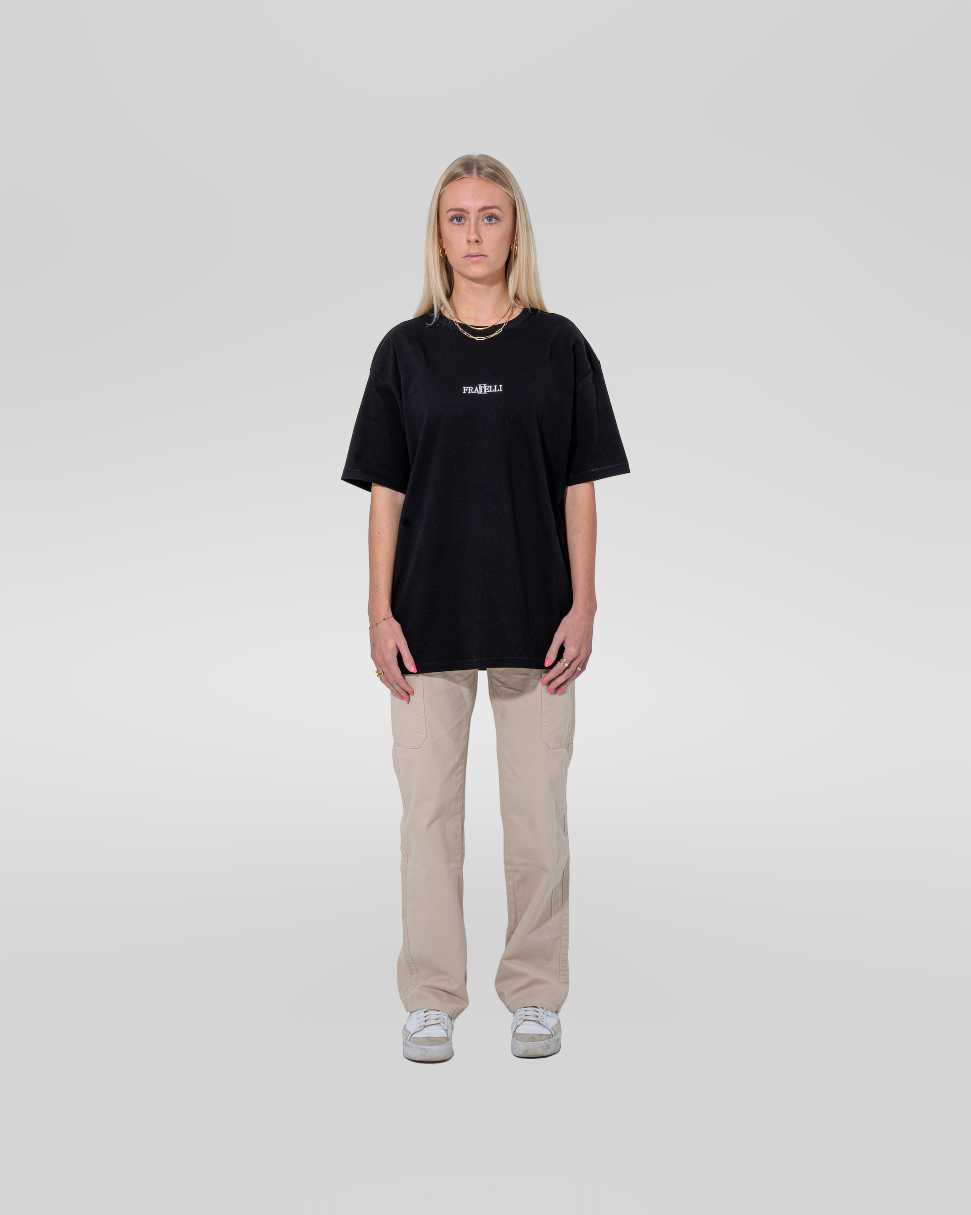 2FRATELLI Oversized T-Shirt schwarz women (unisex) - 2FRATELLI